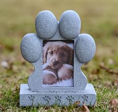 Paw Print Resin Pet Memorial Stone - Engraved "We Love You Forever" Dog Loss Sympathy Gift, Paw Print Resin Pet Memorial Stone - Engraved "We Love You Forever" Dog Loss Sympathy Gift,