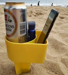 Beach Cup Holder Coaster Set with Phone and Snack Compartments