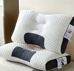 [Soft Neck Pillow For Sleeping] Knitted Massage Neck Pillow For Sleeping Soft, Adjustable Ergonomic Orthopedic Contour Support Pillow, High Quality Pillow Core, Removable Cove