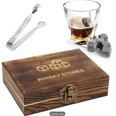 Whiskey Stones Gift Set Granite Chilling Stones Whiskey Rocks Reusable Ice Cubes Best Gift Ice Stones Wine Accessories Gin Stones Tasteless Whisky Rocks