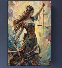 1Pc Lady Justice Canvas Poster