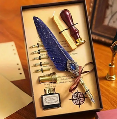 Antique Calligraphy Pen &amp; Wax Seal Set – Perfect Gift for Artists &amp; Writers