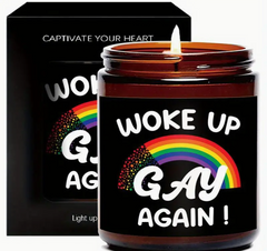 Lavender Scented Candle - Funny Gay Gifts for Him, Unique Pride Gifts for Friends