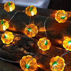 Pumpkin Shaped LED Fairy String Lights, Battery-Powered Copper Wire Decorative Lighting for Festive Celebration, Indoor Decoration – 3M with 30 LEDs