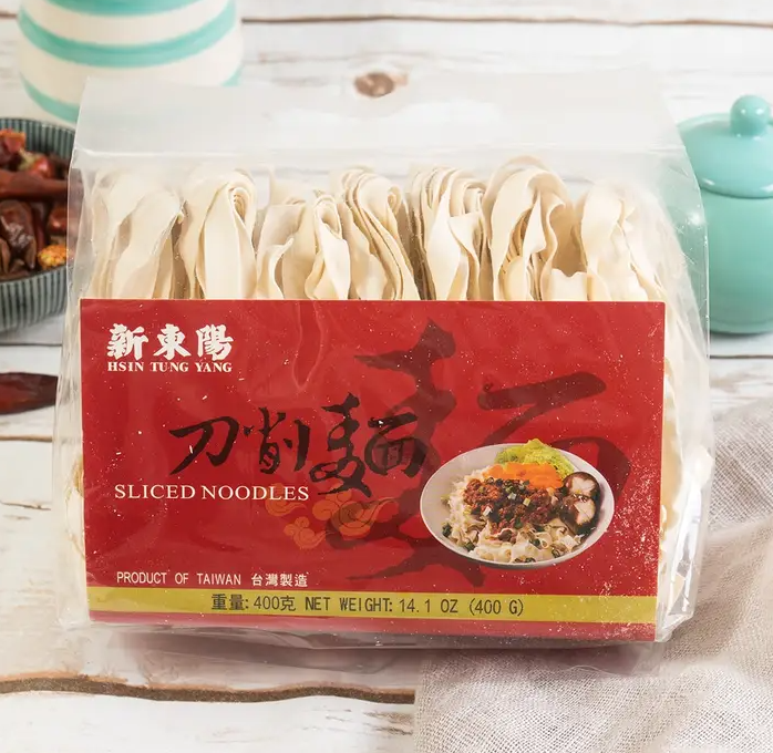 HSINTUNGYANG, Taiwanese Sliced Noodles - For Dry Noodles & Soups, 14.1oz/Pack