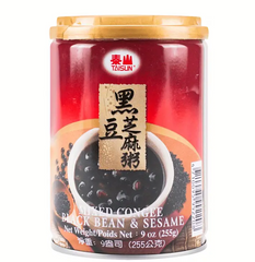 [4 Packs Black Bean Porridge] 4pcs in Total, 24 Cans in Total, Taiwan Taishan Black Bean Sesame Porridge 255g*4 Packs*6 Cans, Super Value Pack, 1pc of 6 Cans