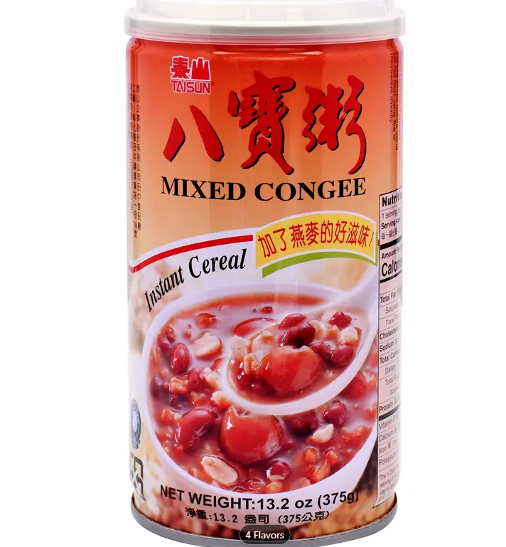 6 Pack Taisun Multigrain Mixed Congee TaiShan Ba Bao Zhou , 4 Flavor to Choose (Black Bean Sesame, Black Glutinouse Rice , Okinawa Brown Sugar and Instant Cereal Ba Bao Zhou)