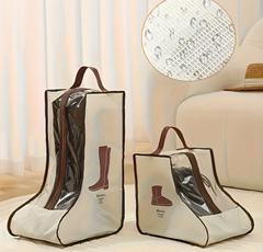 2pcs Lightweight Versatile Boot Storage Bag with Handle - Dustproof & Moisture-Resistant Shoe Protector for Long and Ankle Boots