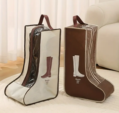 Multi-Functional Boot Storage Bag With Handle, Transparent Design Pouch For Long Boots And Ankle Boots