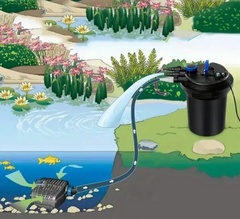 Durable Anti-Aging ABS 4000-Gallon Pond Pressure Bio Filter &amp; 13W UV Light