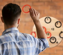 Wooden Hook and Loop Toss Game - Indoor/Outdoor Wall Ring Game, Throw Board Game, Double PK Points Game for Family and Friends, Fun Party, Camping and Yard Games, Gift Suitable for Men and Women yami