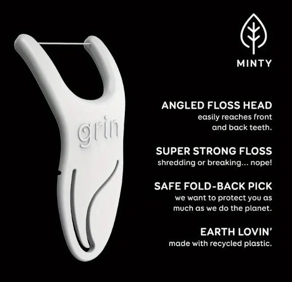 Molar Flosspyx Floss Picks 75 Count Dental Flossers Minty Flavor Recycled Plastic Great for Reaching Back Teeth Slide Easily Between Teeth Includes Safe Soft Fold-Back Tooth Pick
