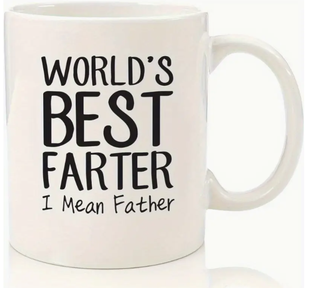 Dad Coffee Mug - "World's Best Father" Novelty Ceramic Cup, Humorous Gift for Father’s Day, Birthday, or Coffee Lovers, Hand Wash Only, Playful Design for Men and Dads, Fathers Day Gift