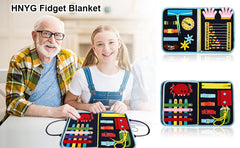 Fidget Blanket for Adults with Dementia,Dementia Activities for Seniors,Alzheimers Dementia Products for Elderly,Toddler Busy Board,Fidget Toys,Autism Sensory Toys for Autistic Children