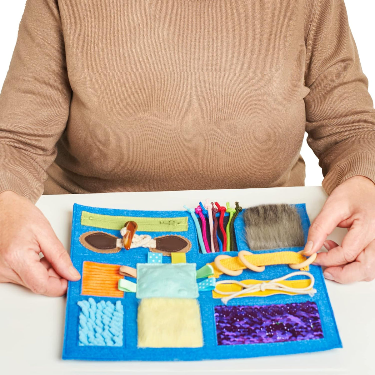 Fidget Blanket for Dementia | Calming & Comforting Dementia Activities for Seniors | Dementia Products for Elderly | Sensory Blanket | Helps with Alzheimer’s, Dementia, Asperger’s, Autism, Anxiety