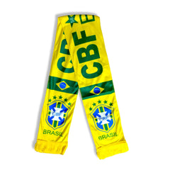 Soft Touch Brazil Football Scarf High Quality Acrylic Knitted Brazil Football Scarf