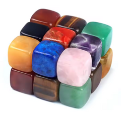 16mm Healing Crystals Mixed Stones Set Obsidian Gemstones Polished Cube Square Stone Meditation