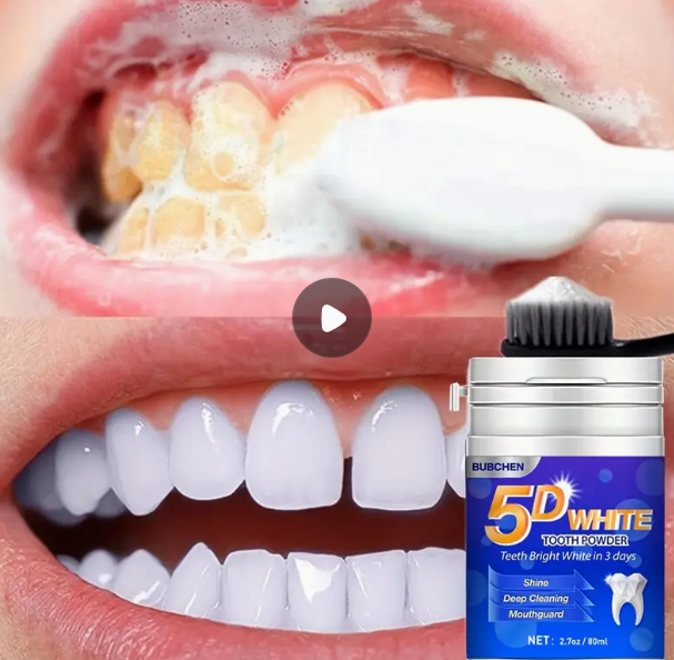 5D White Tooth Powder, Tooth Deep Cleaning Powder