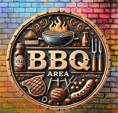 Aluminium BBQ Area Sign