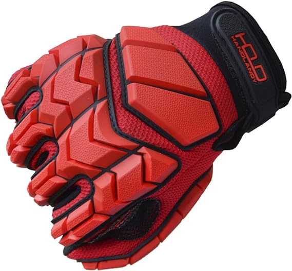 Anti Vibration Work Gloves Men TPR Impact Reducing Mechanic Gloves SBR Fingers & Palm Padded Safety Work Gloves