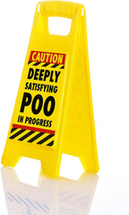 Boxer Gifts 'Deeply Satisfying Poo In Progress' Novelty Toilet Humor Warning Sign