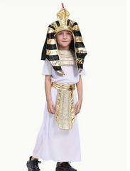 Boys Royal Pharaoh Costume - Authentic Ancient Egypt Design - Perfect for Halloween & Historical Parties