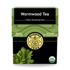 Buddha Teas Organic Wormwood Tea - OU Kosher, USDA Organic, CCOF Organic, 18 Bleach-Free Tea Bag