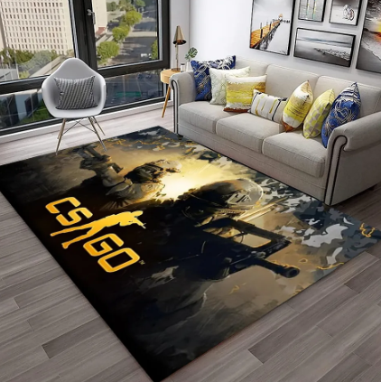 CS GO,Counter Strike Game Gamer 3D Carpet Rug for Home Living Room