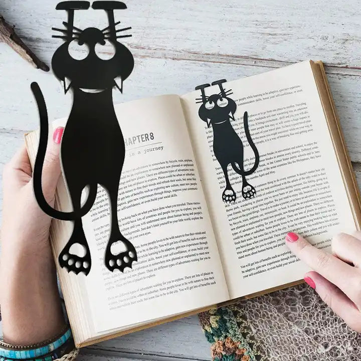 Curious Cat Bookmark for Cat Lovers Cat Paw Bookmarks