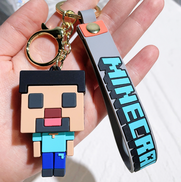 Classic Game Minecraft Figure Model Toys Keychain