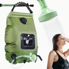 Compact & Lightweight 5.28 Gallon Outdoor Shower Bag - Heat Absorbing Design for Camping and Hiking