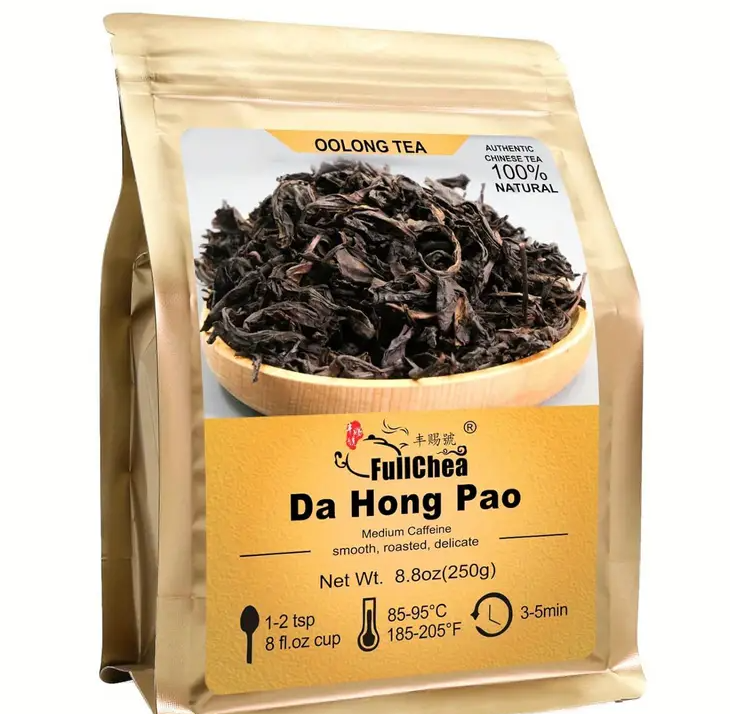 Da Hong Pao Oolong Tea - Authentic Chinese Loose Leaf Wuyi Rock Tea from Wuyi Mountain with Rich Aroma and Smooth Flavor