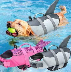 Life Jacket Swimming & Boating Dog Shark Life Jacket with Handle