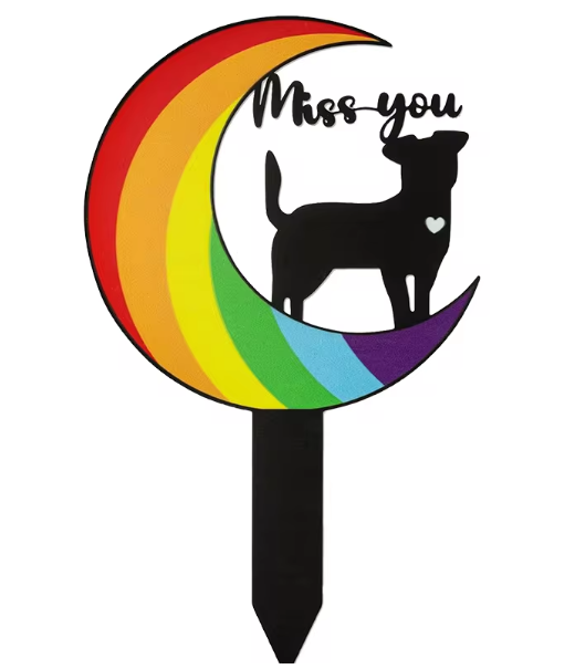 Dog memorial grave pet metal grave plaque graveyard tombstone