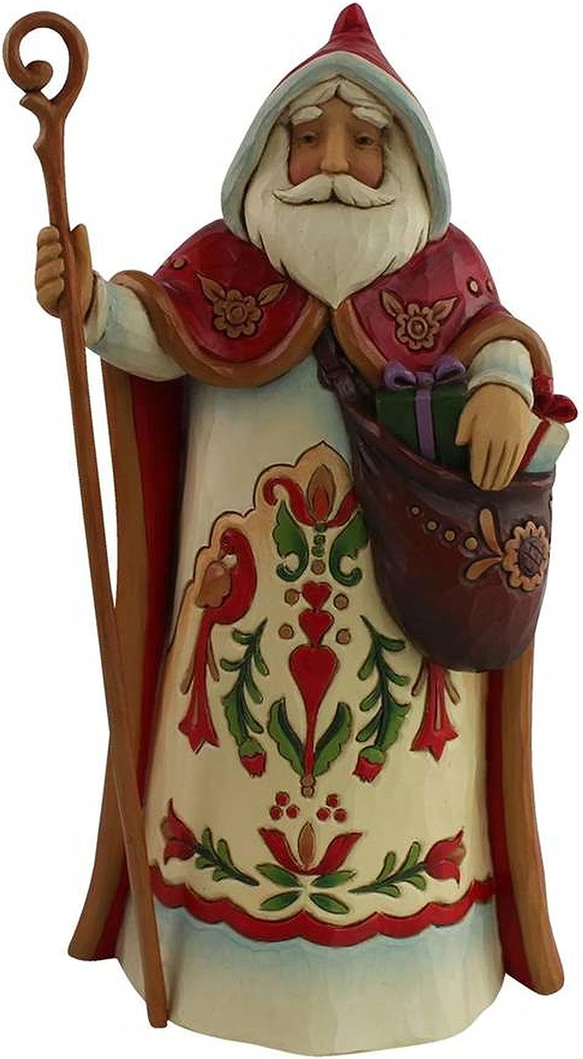 Enesco Jim Shore Heartwood Creek Santa's Around The World Austrian Stone Resin, 7" Figurine