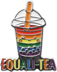 Equalitea Rainbow Boba Milk Tea Enamel Pin Gay Pride LGBT Gift Gay Pride Support Gift