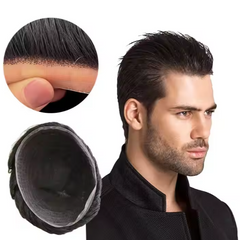 Factory Wholesale Custom Top Quality Australia base hair System 100% Indian Human Hair Natural Hairline V-looped Toupee for men