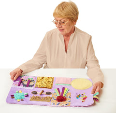 Fidget Blanket for Dementia | Calming & Comforting Dementia Activities for Seniors | Dementia Products for Elderly | Sensory Blanket | Helps with Alzheimer’s, Dementia, Asperger’s, Autism, Anxiety