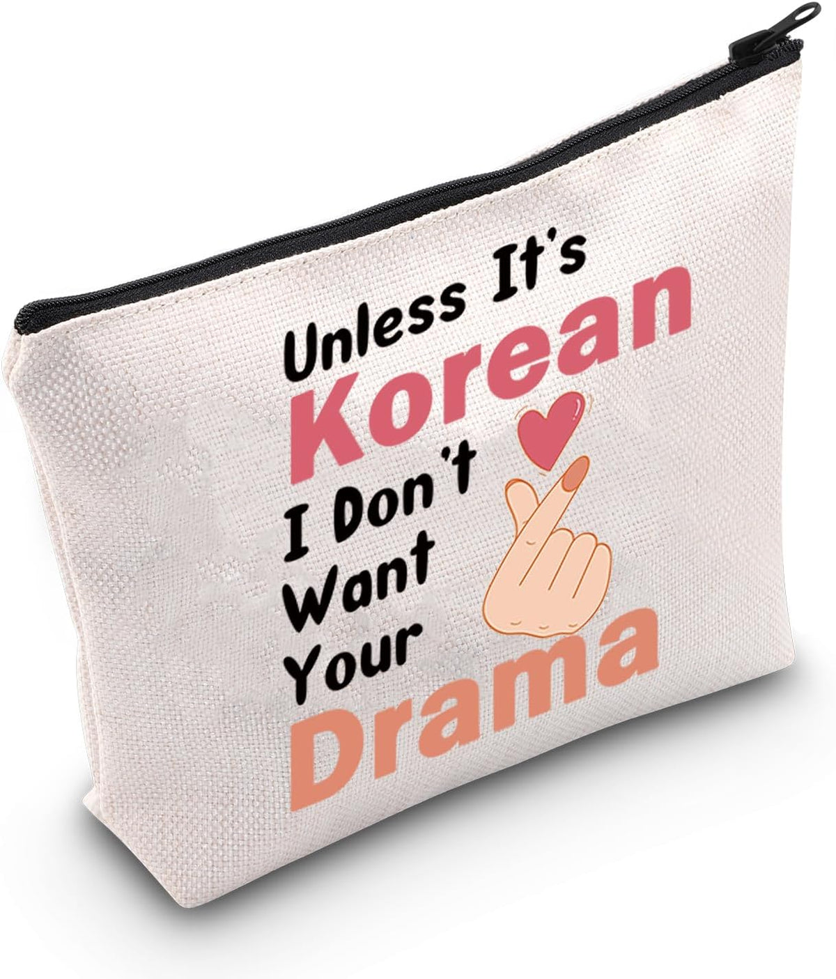 Finger Heart Makeup Bag Korean Lover Gift Korean Obsessed Gift Korean Tv Fans