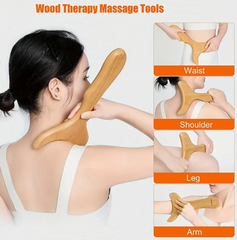 Fish Tail Shaped Wooden Massage Tool, Whole Body Muscle Massage for Lymphatic Drainage