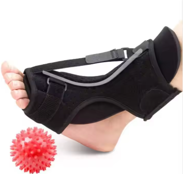 Foot and Leg Stretcher for Plantar Fasciitis Heel Spurs Pain Relief Foot Brace Foot Drop Night Splint With Massage Ball