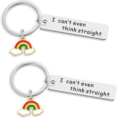 Funny Gay Keychain LGBTQ Accessories Rainbow Keychain LGBT Jewelry  Lesbian Gay Christmas Birthday Stuff