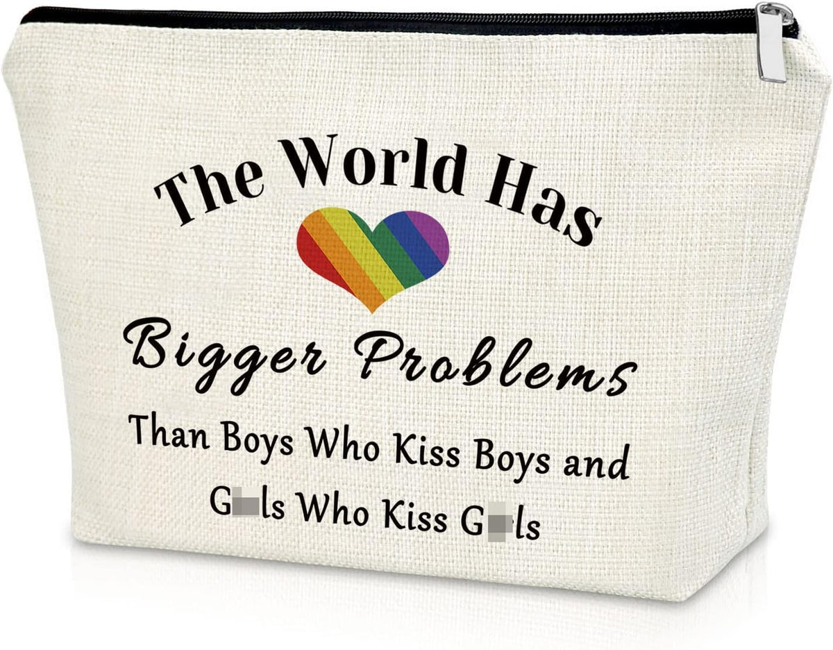 Gay Pride Gift LGBT Bisexual LGBTQ Pride Gift Makeup Bag Funny Gay Gift Birthday Gifts for Her Cosmetic Bag Christmas Gifts for Women Valentine's Day Gifts