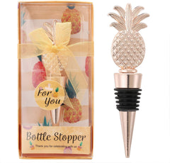 Golden Pineapple Wine Bottle Stopper Beer Wine Cork Plug Champagne Saver with Gift Box for for Party Souvenirs Gift