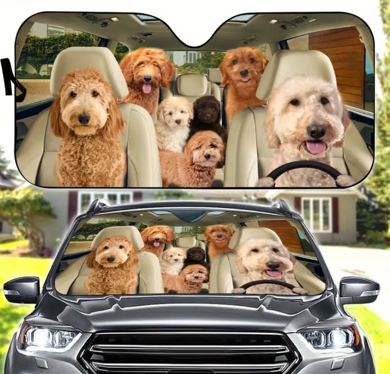 Buy Goldendoodle Car Sunshade &amp; Car Decoration