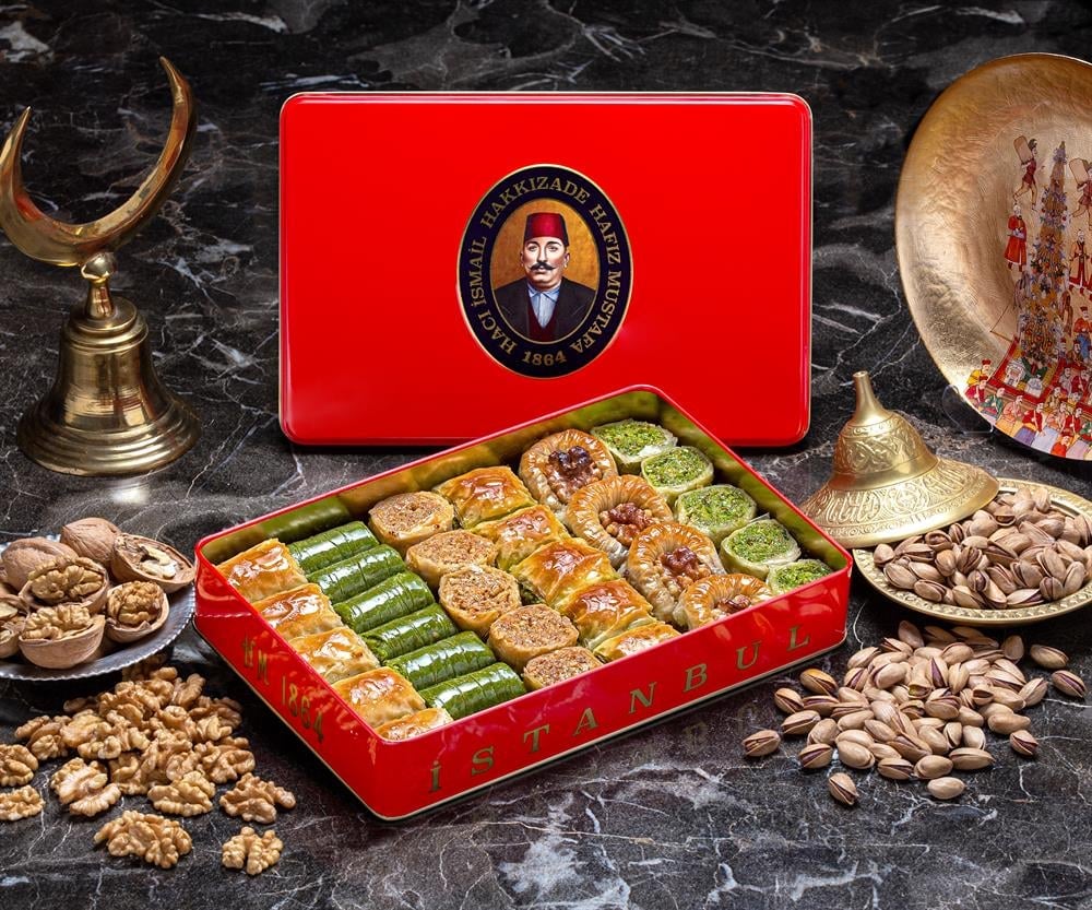 Premium Pistachio-Walnut Baklava Assortment (M Metal Box)