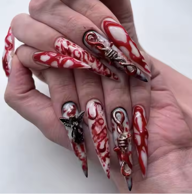 Halloween Ultra-Long Stiletto Nails