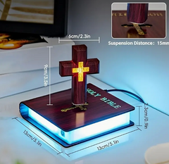 Handmade Levitating Cross Lamp Christian Gift