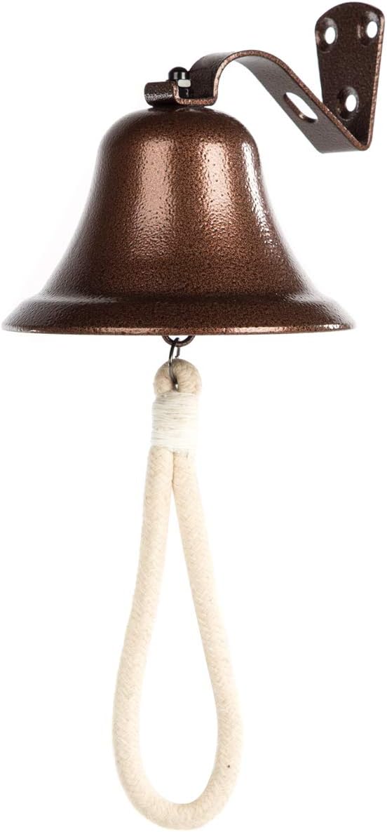 Hanging Bell Dinner Bell Outdoor Bell Bracket Mount Wall Bell Indoor Rope Bell