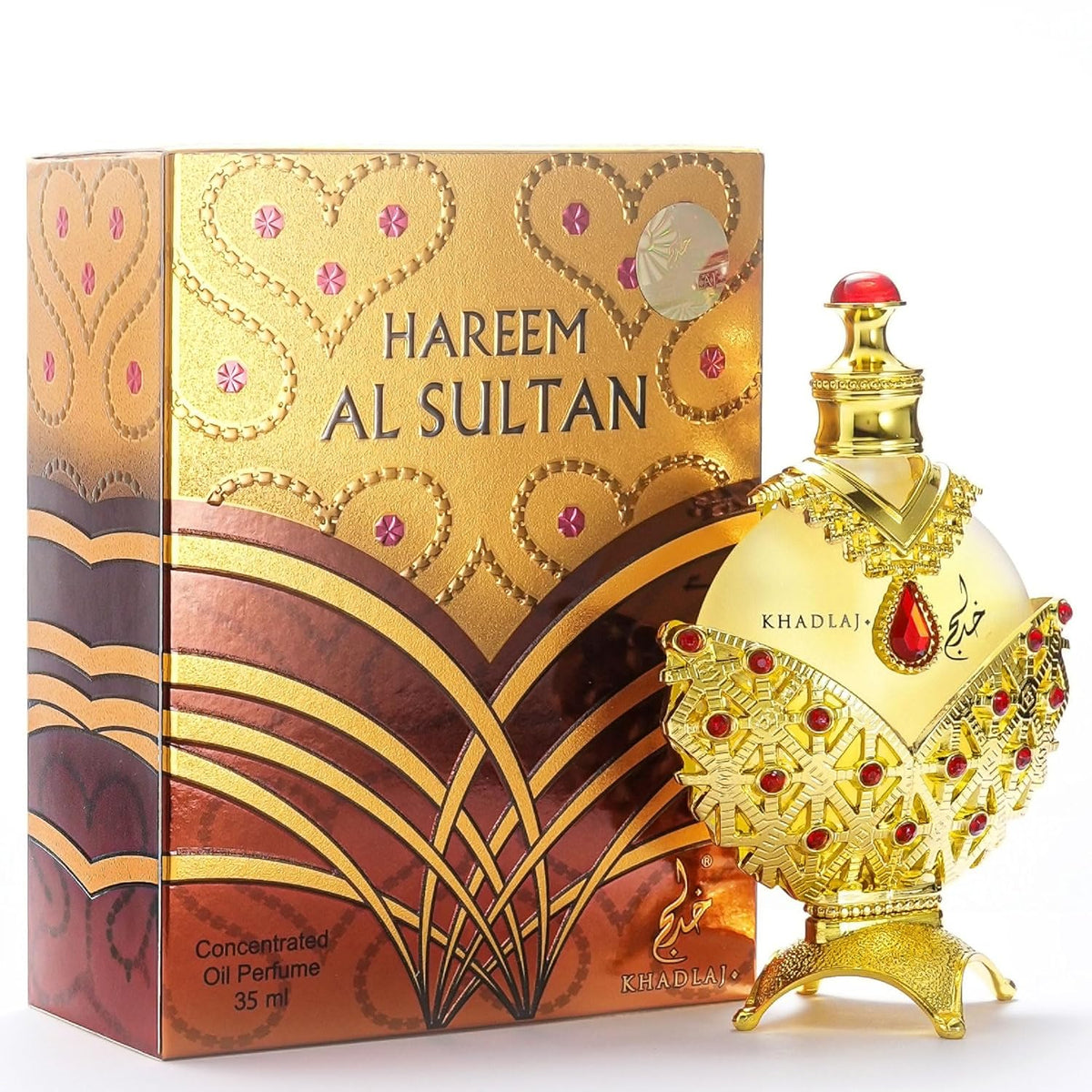 Hareem Al Sultan Concentrated Perfume Oil Gold for Women, 1.18 Ounce (Floral,Fresh,Sandalwood)